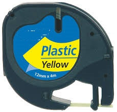 NCPD91222 BK-Yellow 12mmX4m Plastica Dymo 2000,LT100H,QX50#S0721670