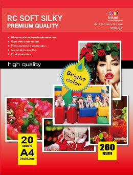 PS2604RX50 10X15CM R4 RC Satin Inkjet Photo Paper 260g-50 Folhas
