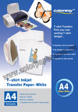 WTT120A4X5 T-shirt branca papel de transferência,120g/m2  A4 5 Folhas