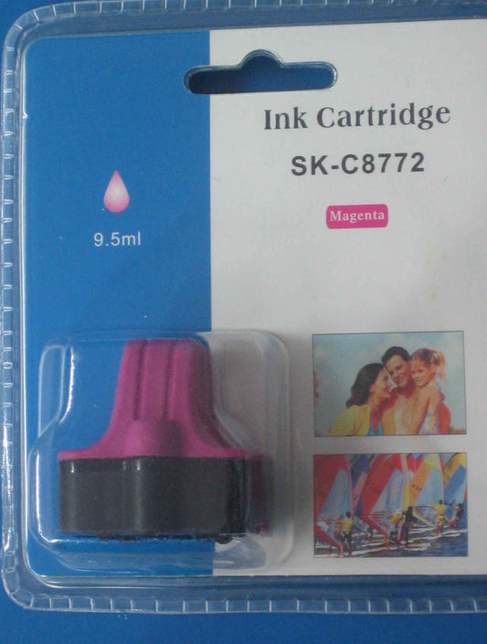 HPC8772R 18ML Magente COM CHIP,3108 AIO, 3110 AIO, HP C8772E #363M