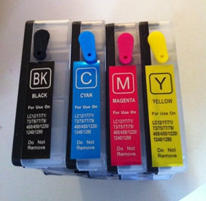 RS1240 4 vazio  20ML/BK+10ML/C-M-Y para Brother LC1240 LC1280