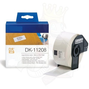 NCDK11208 White 38mmX90mm 400psc for Brother P-Touch QL1000 1050 1060