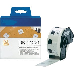 NCDK11221 White 23mmX23mm 1000psc por Brother P-Touch QL1000 1050 1060