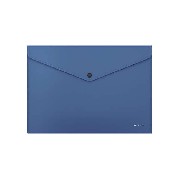 Envelope porta-documentos A4 ErichKrause Fizzy Classic azul com botão de fecho